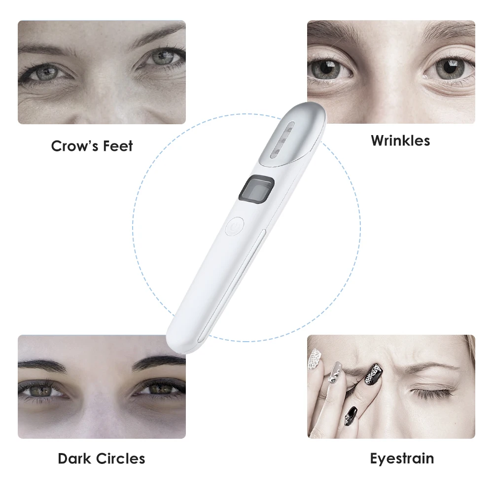 

Electric Eye Massager EMS Microcurrent Anti Wrinkle Eye Beauty Devices Vibration Massage Red Light USB Rechargeable Anti Aging