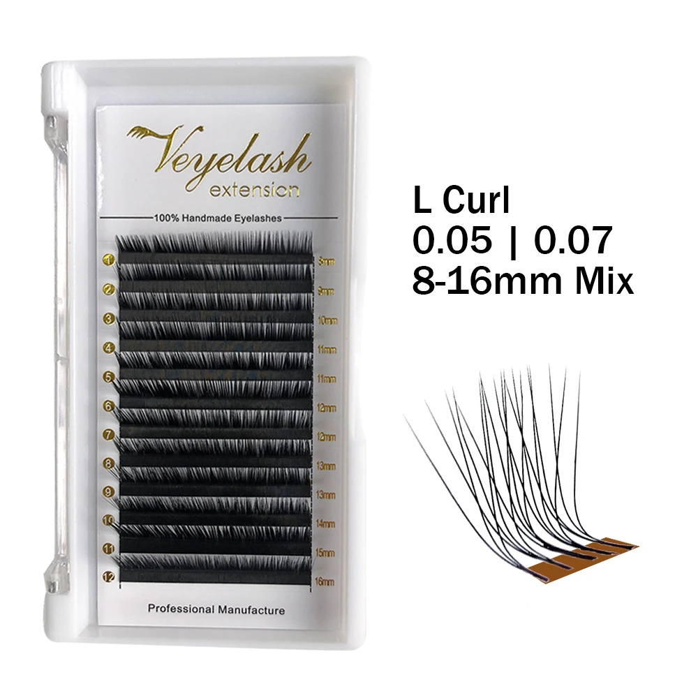 Viplash L LD Curl Eyelash Extensions Korean PBT Silk Lashes Russian Volume Mink For Makeup Magneticlashes | Красота и здоровье