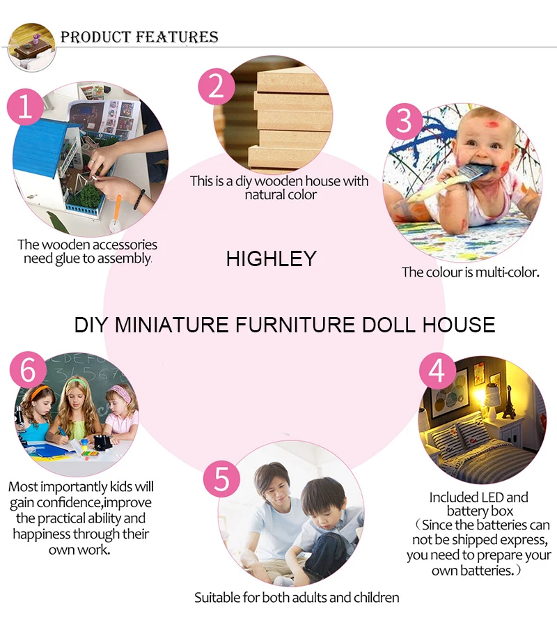 Кукольный дом мебель деревянная миниатюрная DIY Набор мини кукольный домик домашняя сборка ремесла игрушка лучший подарок на день рождения для детей девушка любовник