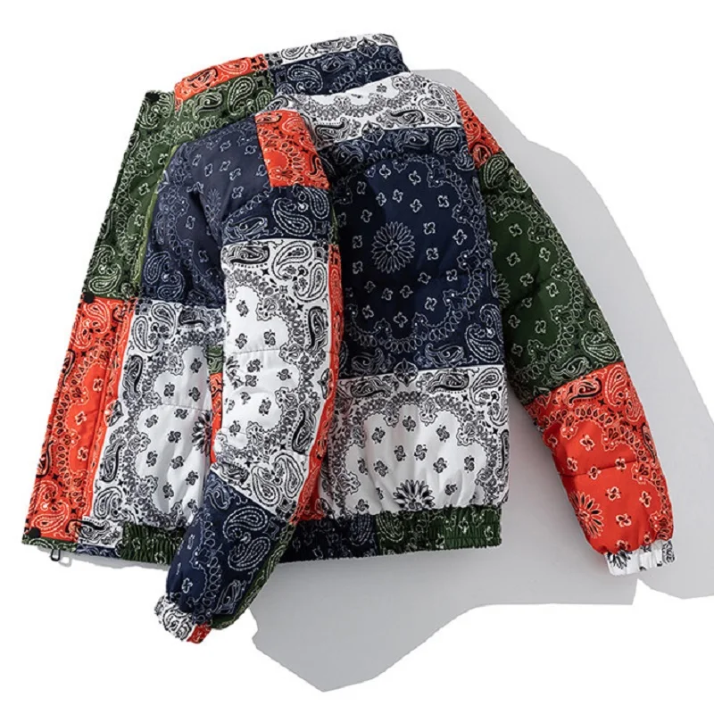 Lovers Wear Cashew Flower Cotton Clothes Men's Tide Brand Ins Winter Thick Loose Cotton Clothes Bread Clothes Korean Jacket