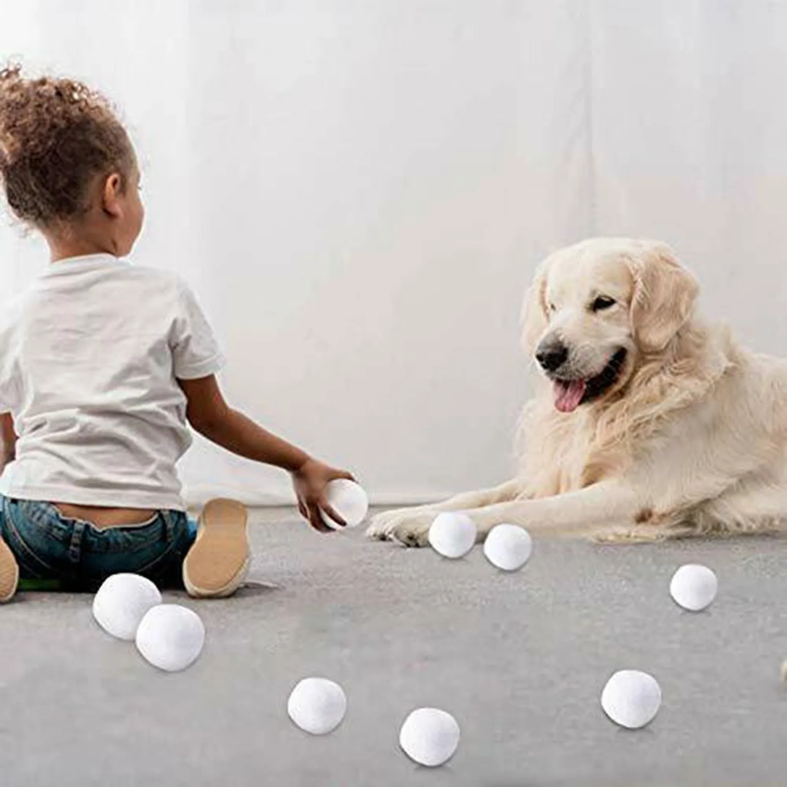 

15-50PC Novel Simulation Winter Snow Decoration Ornaments Indoor Snowball Fight And Cloth Ball Childrens Team Holiday Gift Toys