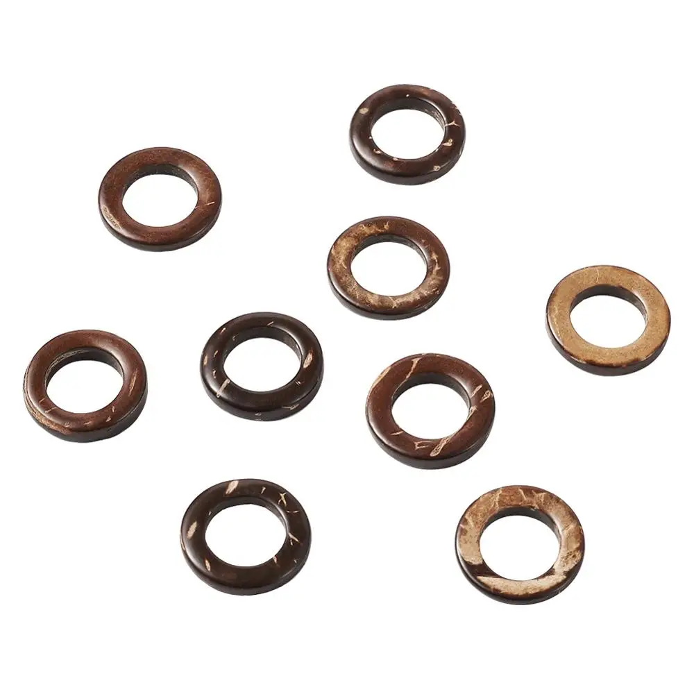 200 шт. Деревянные ювелирные изделия соединительные кольца с кокосом верблюд 20 ~ 23x2