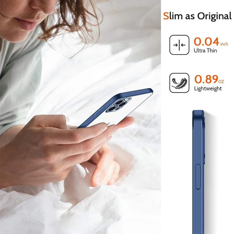 Роскошный прозрачный чехол с квадратной рамкой и покрытием для Apple iPhone 8 7 Plus 6 6S 5 5S