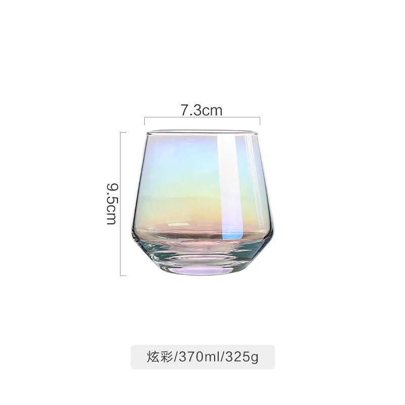 Multi Color 370ml Бутылочки для эфирных масел бытовые стаканы для питья стеклянные es прозрачные стаканы для воды домашний бокал для вина без ножки пиво Лулу Лимон Посуда для напитков - Цвет: Multi Color 370ml