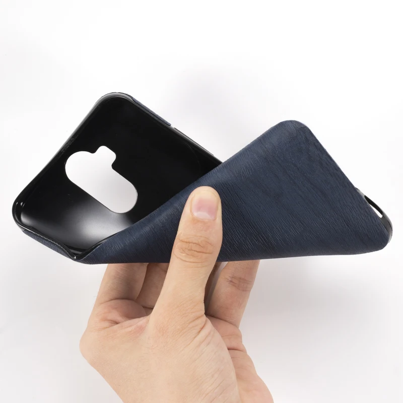 Чехол из искусственной кожи с деревянным лицевым покрытием для Ulefone Power 3 S чехол