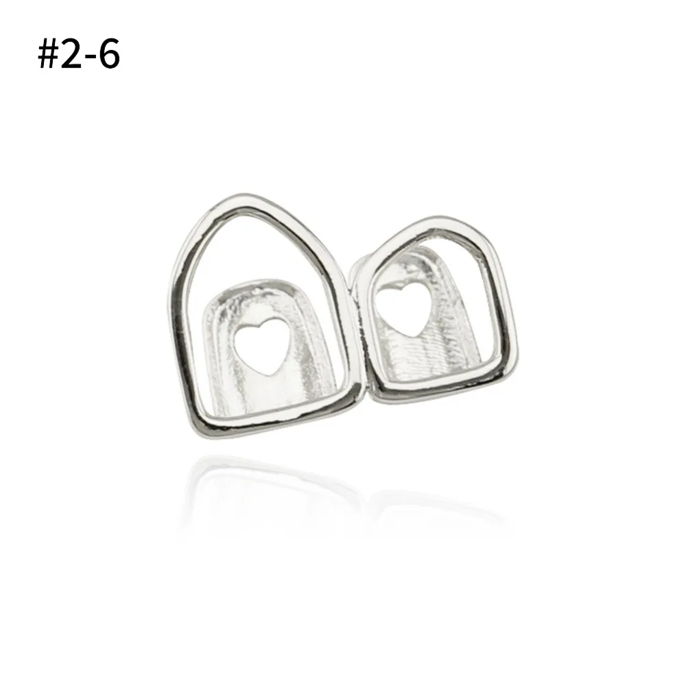 Punk Gold Silver Teeth Grillz Top Bottom Grills Dental Mouth Teeth Caps Cosplay Party Tooth Rapper Jewelry Gift Hip Hop