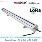 MiBoxer RL1-24L 24W RL2-48L 48W RGB + CCT светодиодный настенный светильник (LoRa 433MHz ) AC110V 220V IP66 наружный пульт дистанционного управления WiFi APP