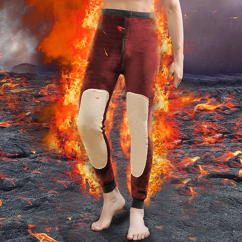 ZJX зимнее термобелье нижнее белье мужские термосы теплые шерстяные хлопковые