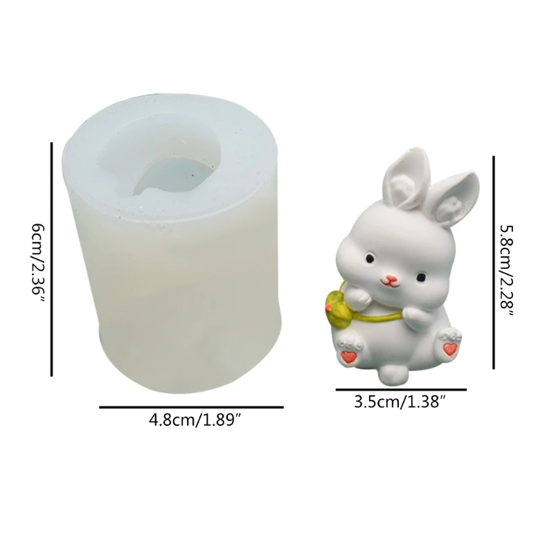 

3D Cute Rabbit Shape Soap Candle Epoxy Resin Mold Aromatherapy Plaster Silicone Mould DIY Crafts Home Decoration Casting