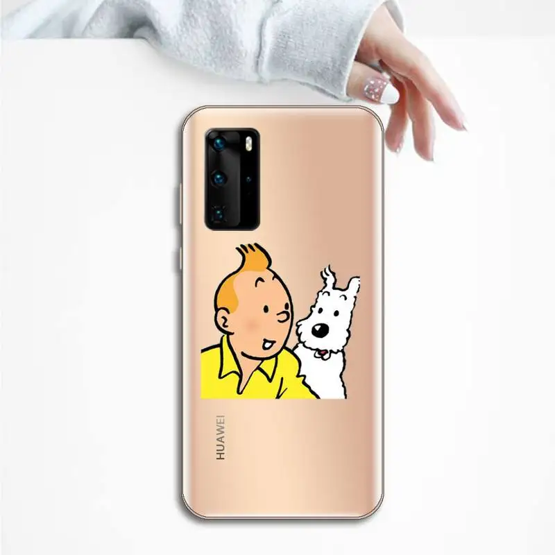 

The Adventures of Tintin Phone Case Transparent for Huawei P honor 8 10i 20 30 40 smart 2019