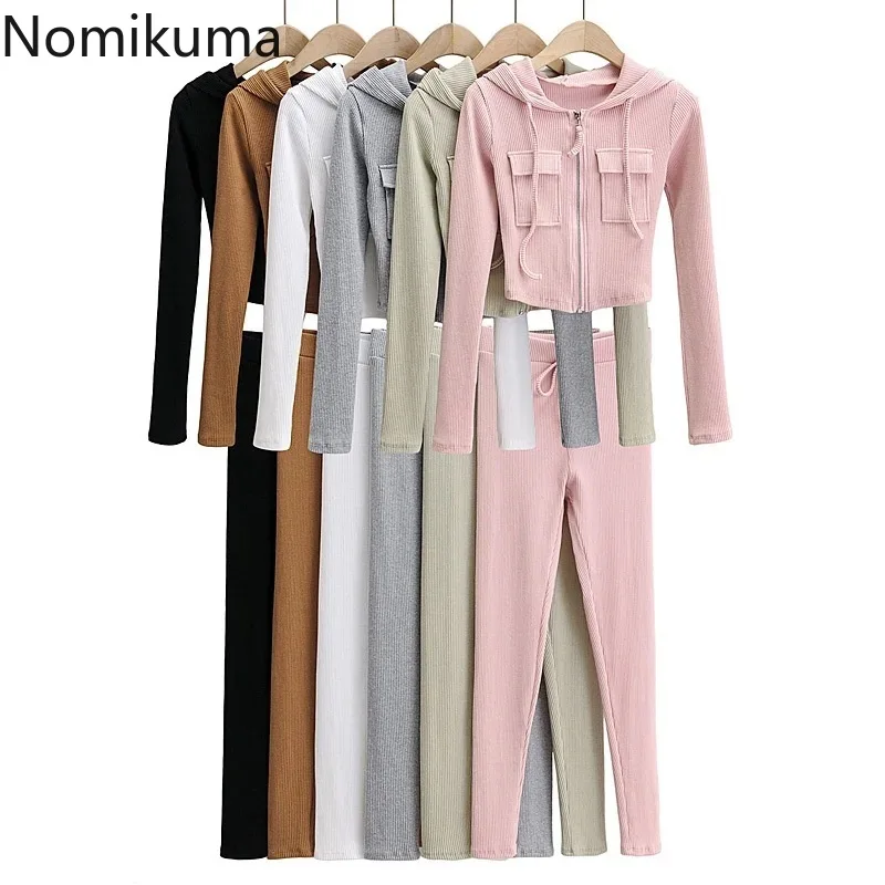 Nomikuma 2020 осенне-зимние Новые повседневные комплекты из 2 предметов тонкая