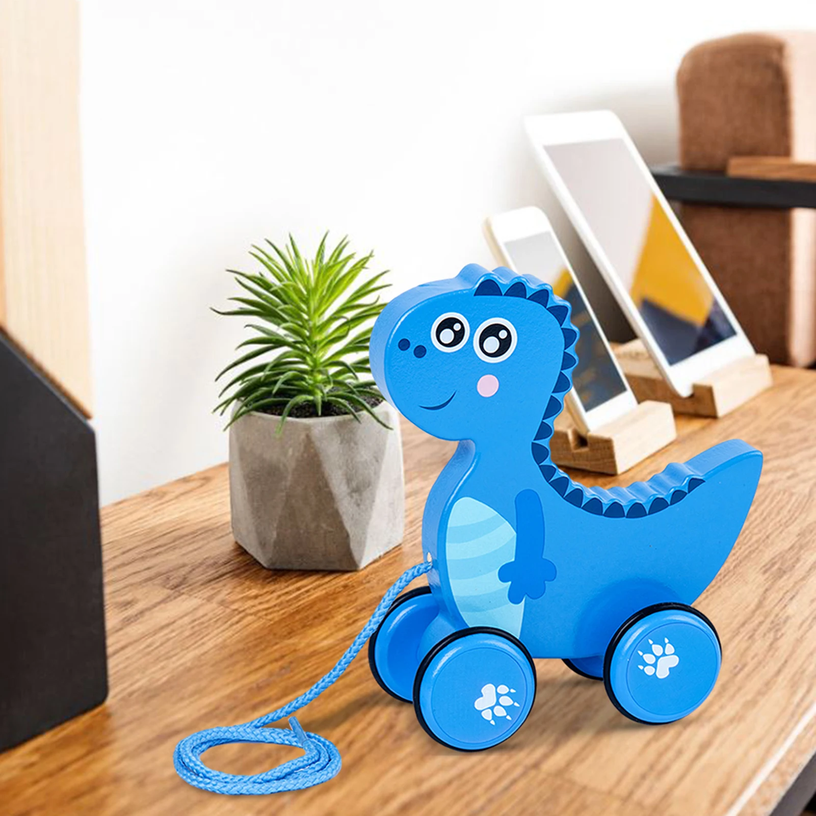 

Wooden Building Block toys Cartoon Animal Drag Trolley Montessori Shape Pairing Blocks Kawaii Education Toy for Boy Girl Gifts