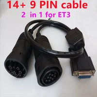 14pin 9pin 2 in 1 cable for cat et3 et iii 317 7485 457 6114 et 3 et 3 14p and 9p 2 in 1