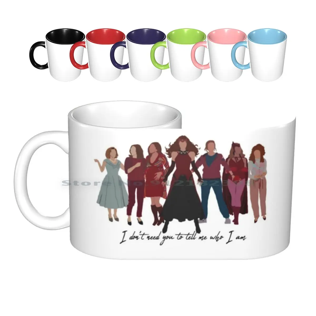 

Многолетняя керамическая кружка Wanda, кофейные чашки, кружка для молока, чая, кружка Wanda, алый, ведьма, волшебный, креативный тренд, винтажный