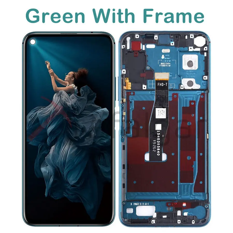 ЖК-дисплей для huawei Honor 20 Pro, ЖК-дисплей с сенсорным экраном, дигитайзер Honor 20 Pro, ЖК-экран с рамкой Honor20 Pro YAL-L41