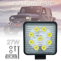 car light 4 inch led work light bar 27w spot beam work lamp white 6000k fit for off road suv boat 4x4 jeep jk 4wd truck 12v 24v