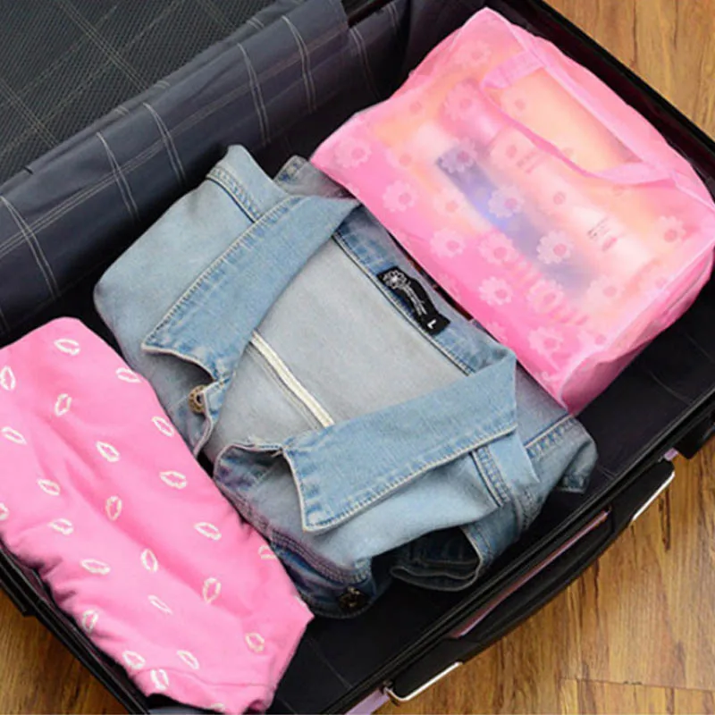 

Large Capacity Sweet Floral Pattern Cosmetic Bag High Quality Wash Bag Women Makeup Pouch Travel Organizer Portable Toiletry Kit