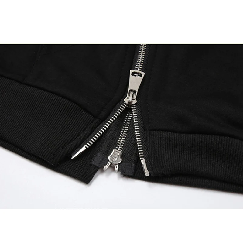 Однотонная Готическая Женская модная Толстовка с длинным рукавом и капюшоном