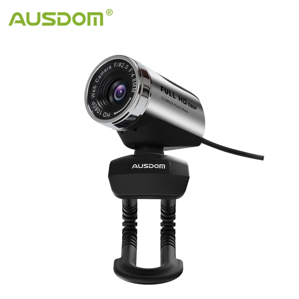 Камера AUSDOM AW615 для ПК 12 МП USB 2 0 с шумоподавлением HD веб камера 1920x1080P онлайн