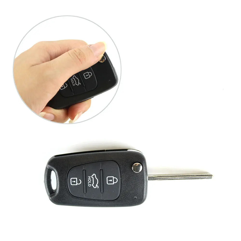 Для KIA Rondo Sportage Soul Rio 3 кнопки раскладной дистанционный Брелок чехол Замена авто