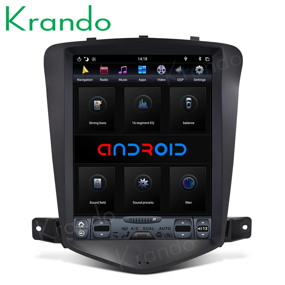 Krando Android 9 0 7 &quotТесла вертикальный экран автомобильный dvd gps аудио Радио система