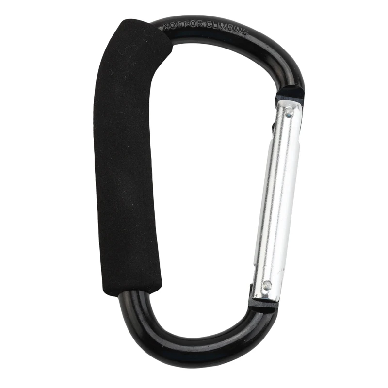 

D-shape Aluminum Alloy Carabiner Large Quick-release Soft Handle Shopping Hook Camping Buckle Hook Outdoor Keychain Carabiner