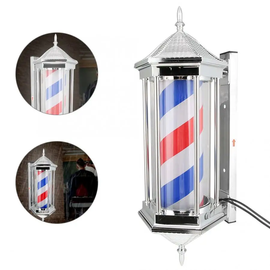 70 см Парикмахерская Полюс вращающийся светильник ing светодиодный