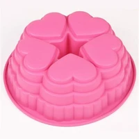 cavity heart cake mold large cavity shape 3d silicone high temperature resistance diy baking tools