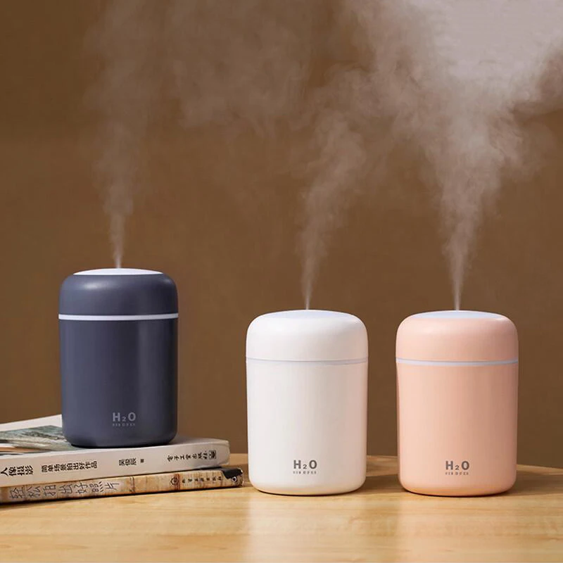 

Mini Air Humidifer Led Light 300MLUSB Aroma Essential Oil Diffuser with Romantic Lamp Mist Maker Humidificador For Home Car