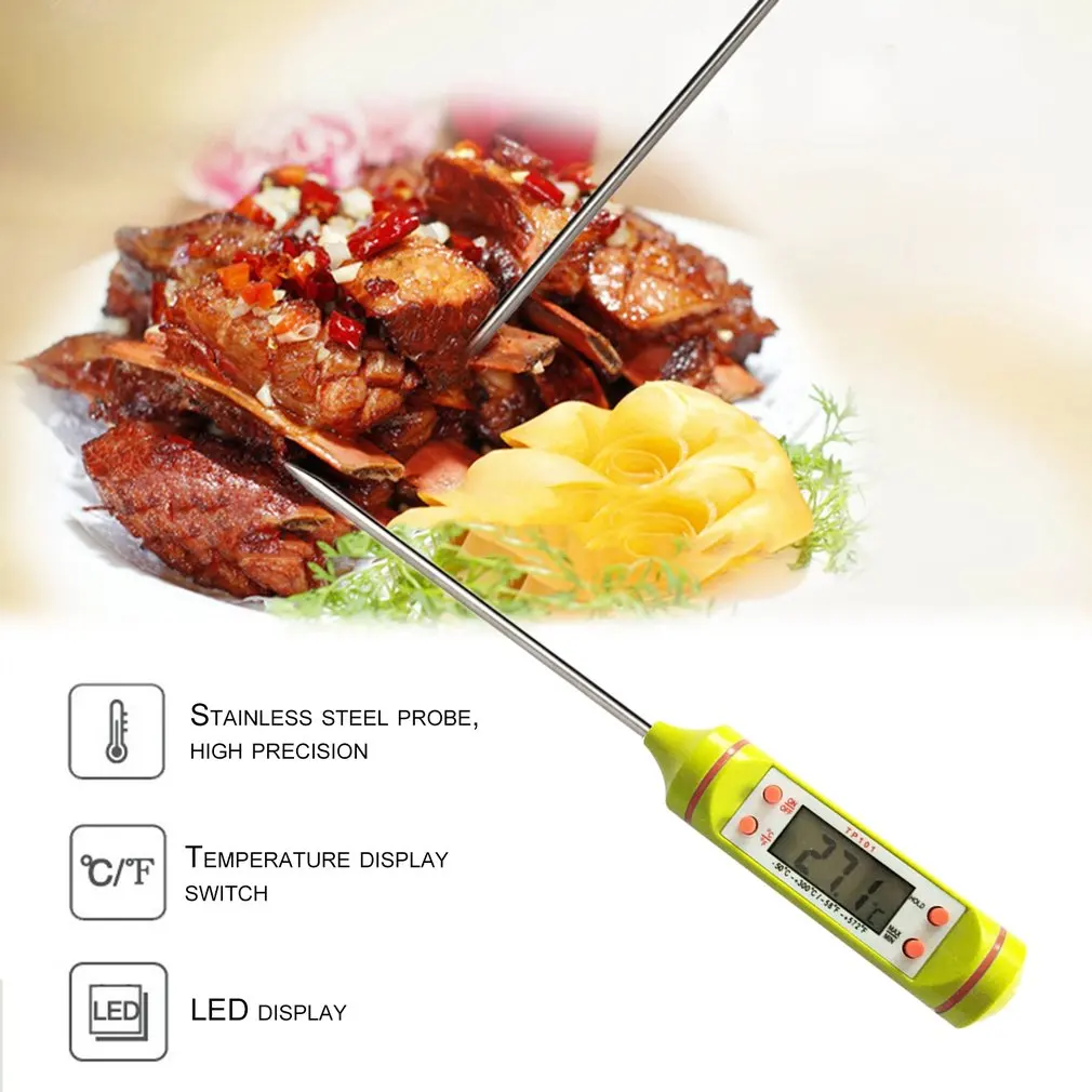 Цифровой Кухонный Термометр TP101 электронный градусник для мяса воды молока