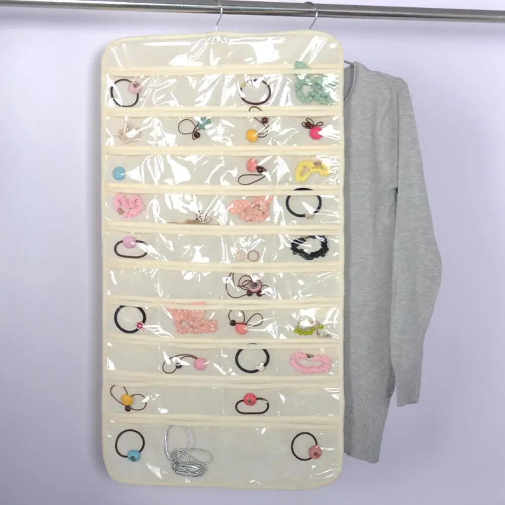 80 сетки нетканые ПВХ Висячие Сумки двухсторонний мешочек для хранения ювелирных