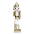 Рождественская модель украшения 30 см, деревянная ручная работа, гайкеры, игрушки, статуя короля, скульптура, домашний декор