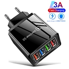 Быстрая зарядка 3,0 4,0, зарядное устройство USB с 4 портами А, быстрая зарядка QC3.0, зарядное устройство стандарта ЕССША для планшетов iPhone, Samsung, Xiaomi