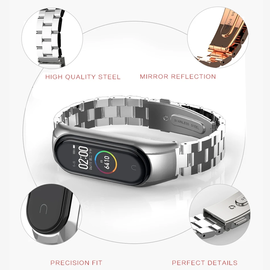 2в1/упаковка для Mi Band 4 ремешок с защитной пленкой для экрана для Mi Band 4 браслет Miband 4 браслет металлический ремешок аксессуары