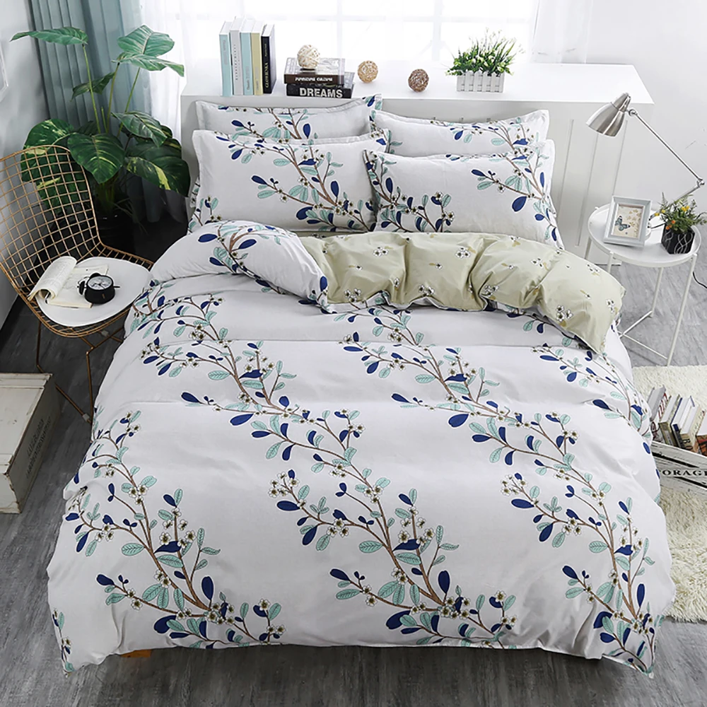 Red Bedding Set Thumпостельные принадлежности Магнолия комплект постельного белья Королева Размер свежий удобный элегантный цветочный пододеяльник для девочек Король ПОЛНЫЙ двуспальная односпальная кровать набор - Цвет: Red Bedding Set