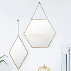 Стеклянный гламурный туалетный столик зеркало для макияжа ванной Настенные подвески, с подвесным ремешком, подарок для девочек