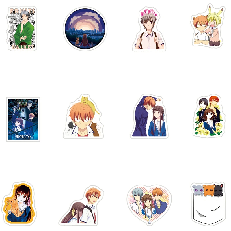 10/25 шт./компл. популярная японская аниме корзина для фруктов наклейки любителей