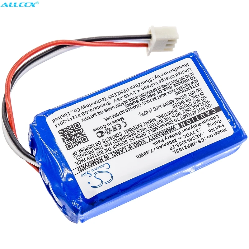 AEC653055-2P аккумулятора Cameron Sino 2000 мАч для JBL Flip 2 (2013) II проверьте есть ли разъем 3 или 5