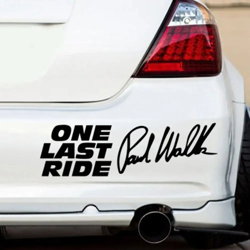 

50% Dropshipping!!Paul Walker One Last Ride Letters Reflective Car Vehicle Decals Sticker Decor