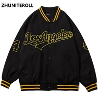 2021 harajuku letter embroidery jacket men bomber fashion casual baseball coats streetwear high street tops college clothing