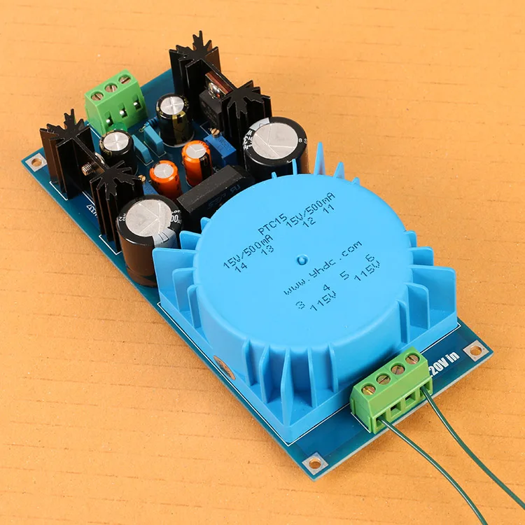 

Assembled LM317 LM337 Transformer Output Adjustable Voltage Regulator Preamplifier Power Supply Board For Audio Amplifier