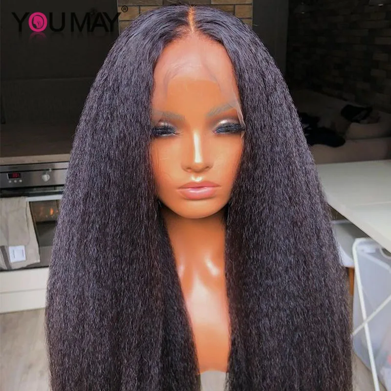 Кудрявые прямые бесклеевые парики из человеческих волос на сетке спереди