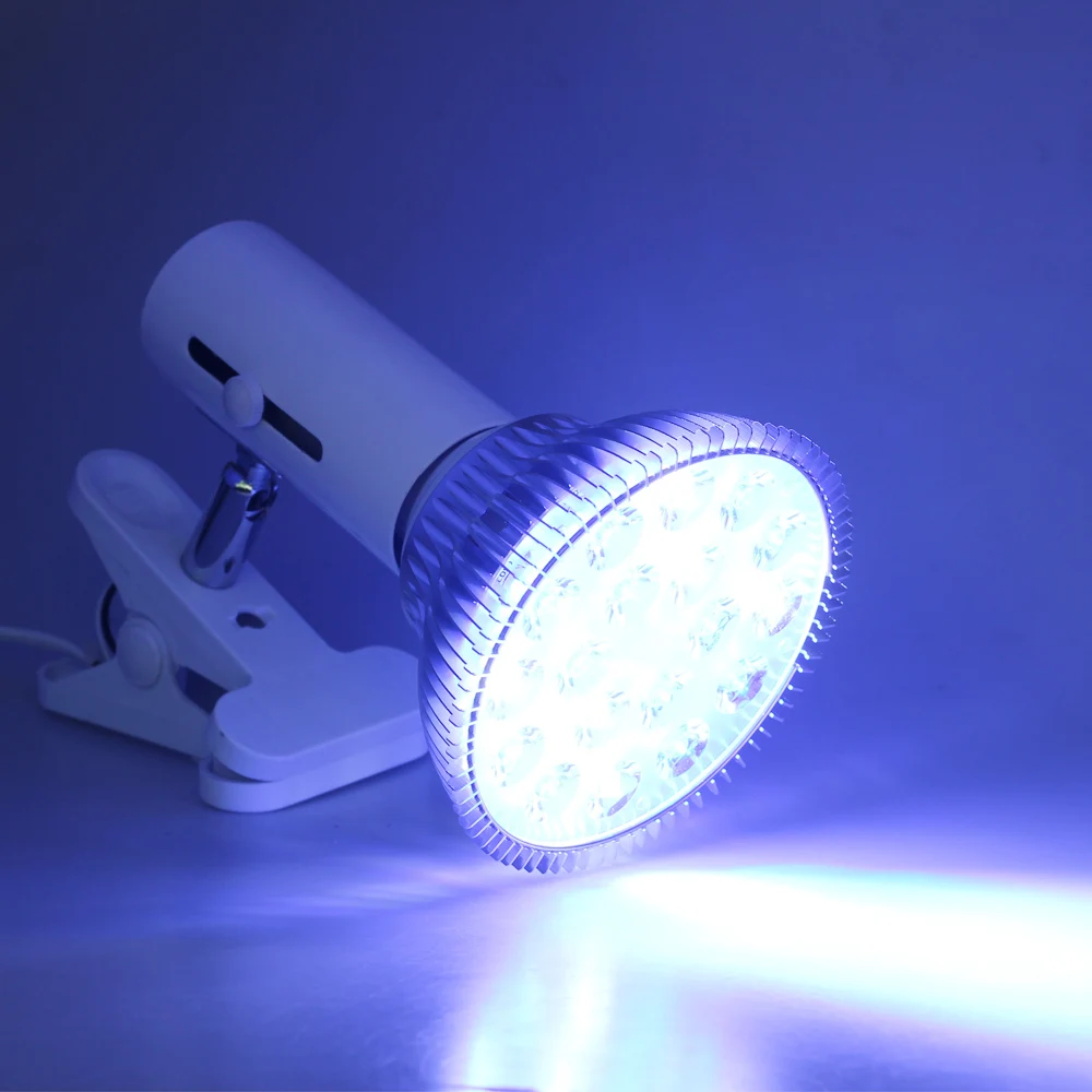 Светодиодный светильник для аквариума 54 Вт с зажимом выращивания рыбы белого