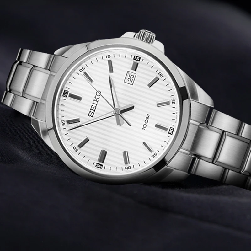 SEIKO Официальный продукт часы Мужские Простые кварцевые часы бизнес тренд мужские часы водонепроницаемые мужские наручные часы
