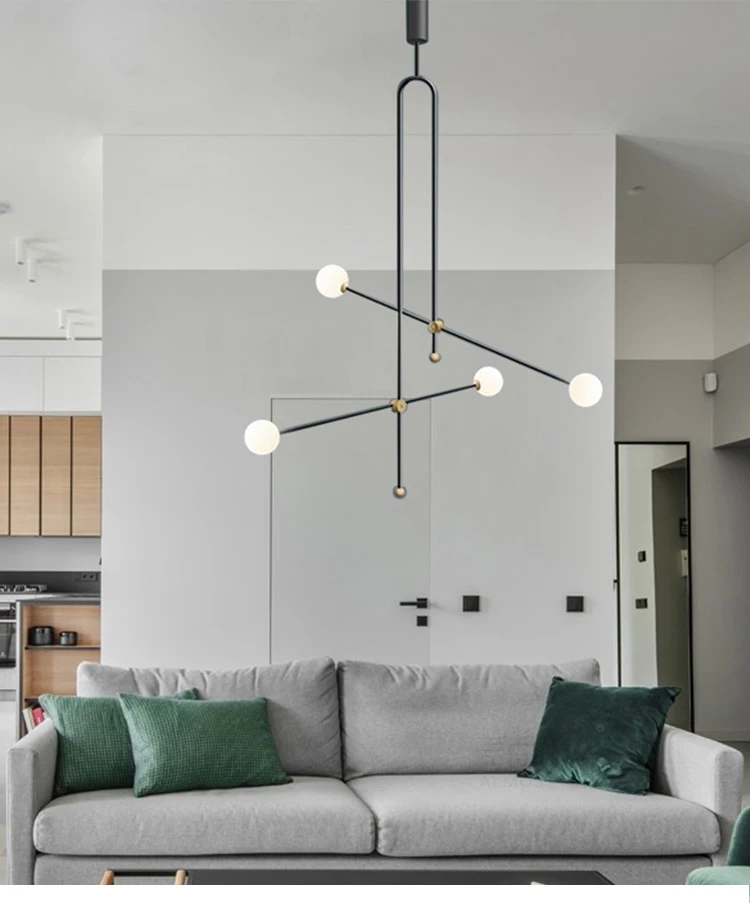 

modern iron pendant light Northern Europe creative milky white glass lampshade restaurant peach branches hanging lamp