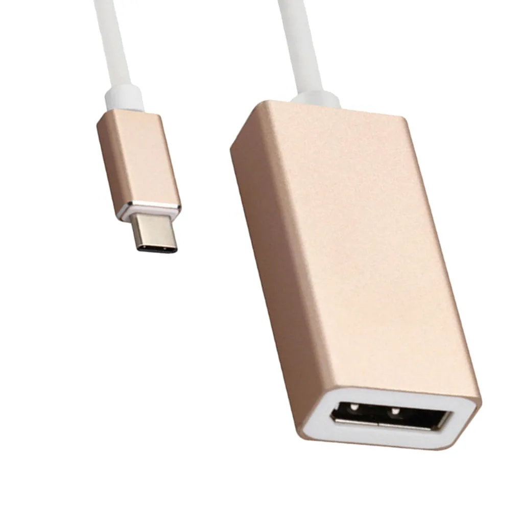 USB C 3 1 тип для отображения порта DP адаптер штекер к гнезду M/F Macbook проектор золото |