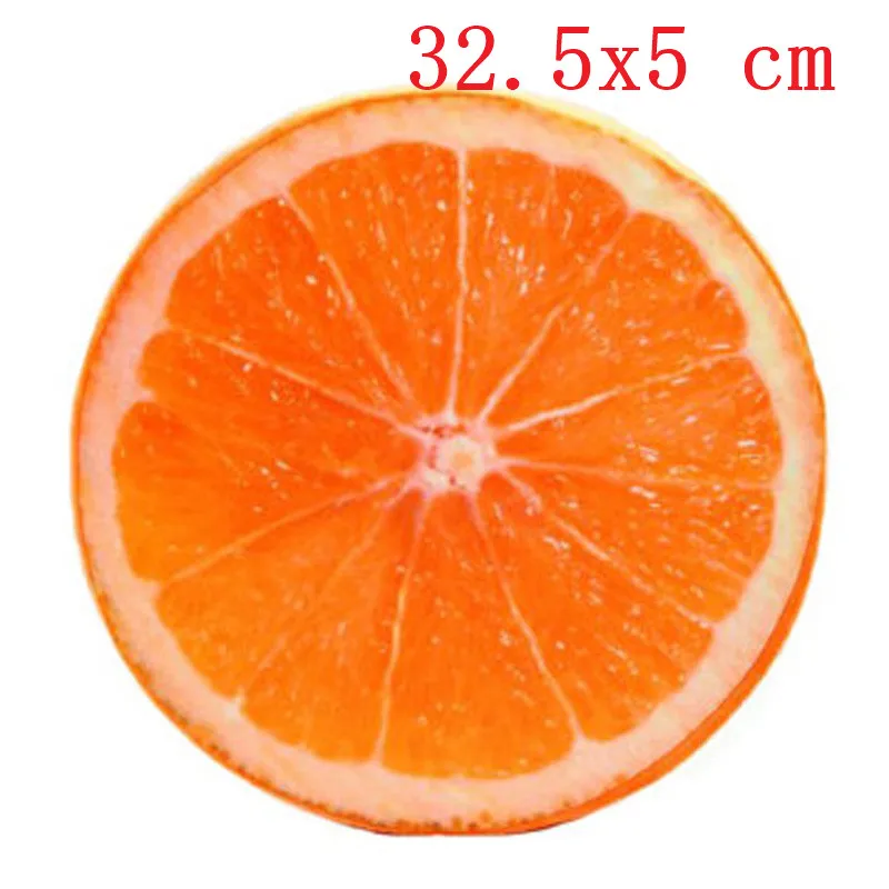 32.5x5 Yellow Orange Прекрасный 3D Летний Фруктовый хлопок офисный стул спинка дивана Подушка хорошие подарки для друга любовника распродажа LXY9 DE1717 - Цвет: 32.5x5 Yellow Orange