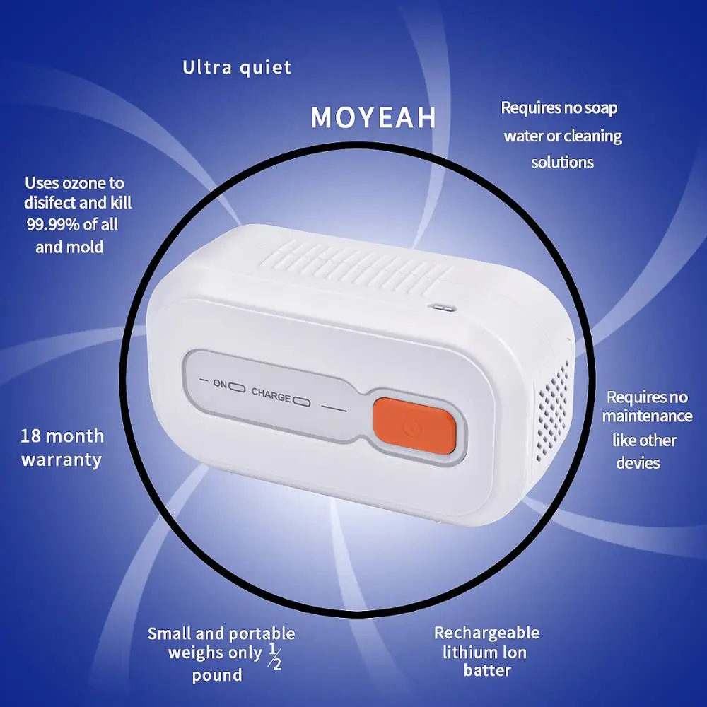 MOYEAH Портативный Авто CPAP очиститель дезинфицирующее средство со встроенной