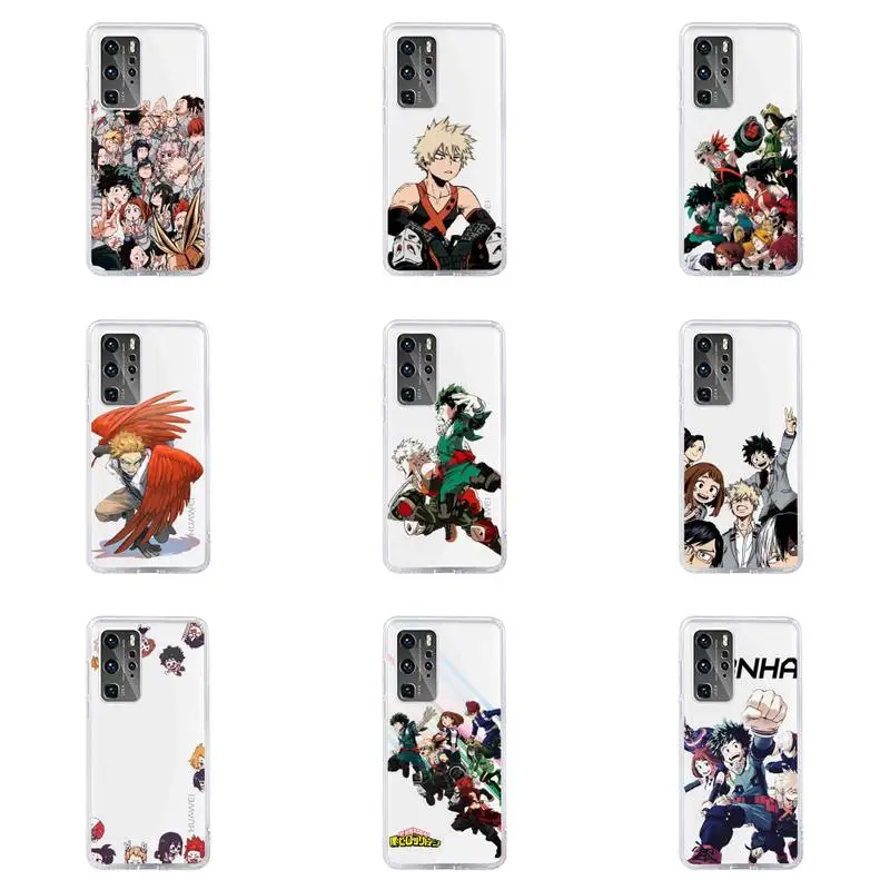 

Anime My Hero Academia buko Phone Case For Huawei P40 P30 P20 Mate Honor 10i 30 20 i 10 40 8x 9x Pro Lite Transparent Cover