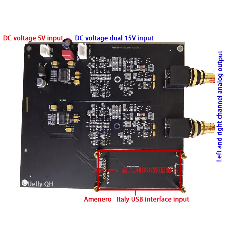 

HIFI PCM1794 Dual Parallel FET Discrete IV-LPF Fever Decoder Board Italy USB Interface Set
